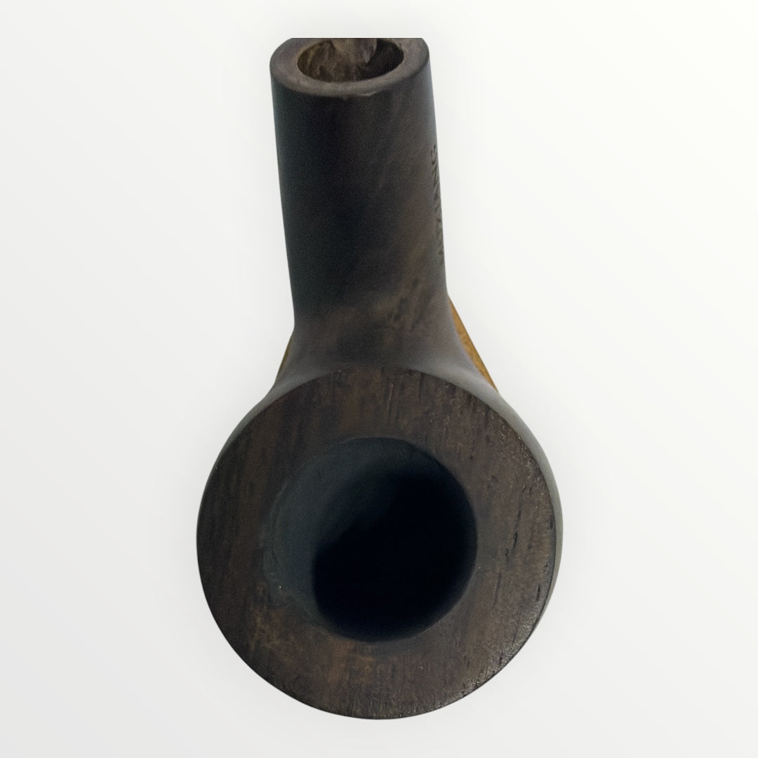 2 in 1 kevazingo wood Tobacco churchwarden Pipe High Quality Reading Smoking Pipe One Pipe Bowl with Two Bent Acrylic Mouthpieces