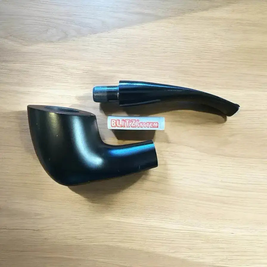Pearwood 9mm 6558 Böjd Tobakspipa – Elegant Blackbrown
