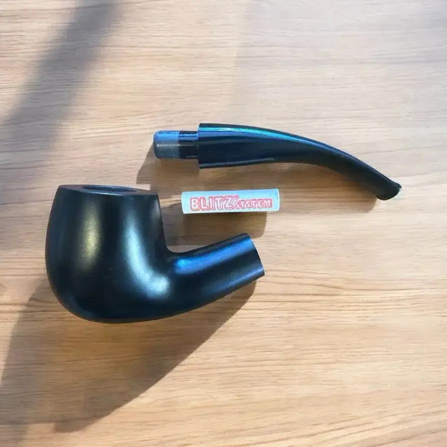 Pearwood 9mm 6561 Böjd Tobakspipa – Elegant Blackbrown