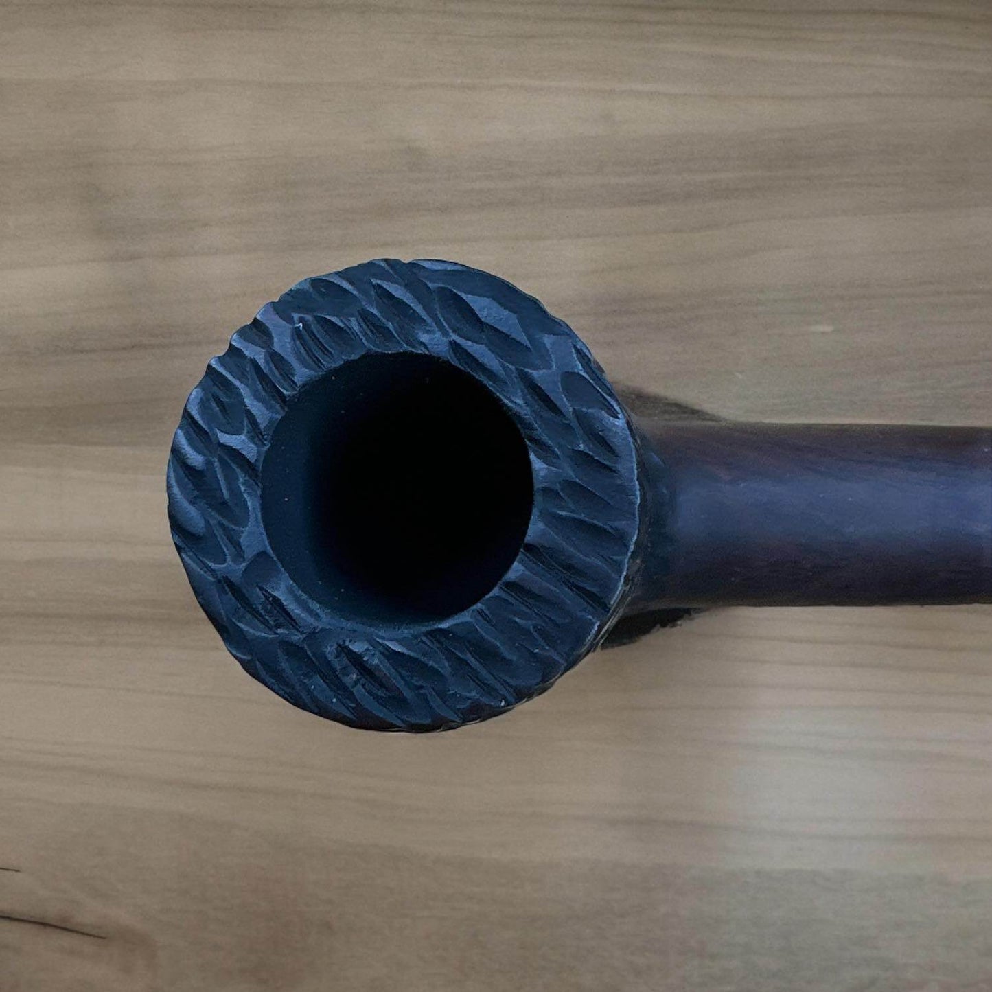 Billiard Ebenholts Mönstrad Tobakspipa - Handgjord och Prisvärd - Pipe-Shop.se
