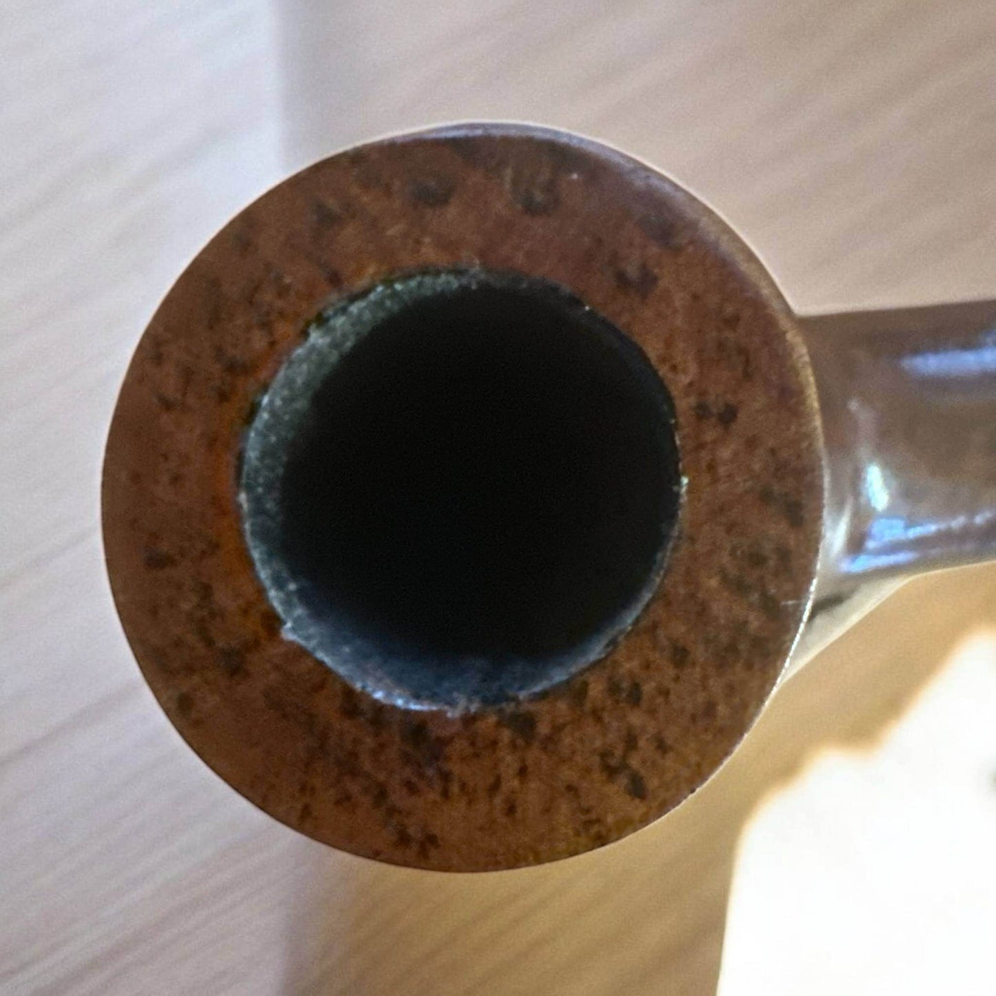 Billiard Träpipa – Walnut Brown Polished | Klassisk Rak Tobakspipa - Pipe-Shop.se