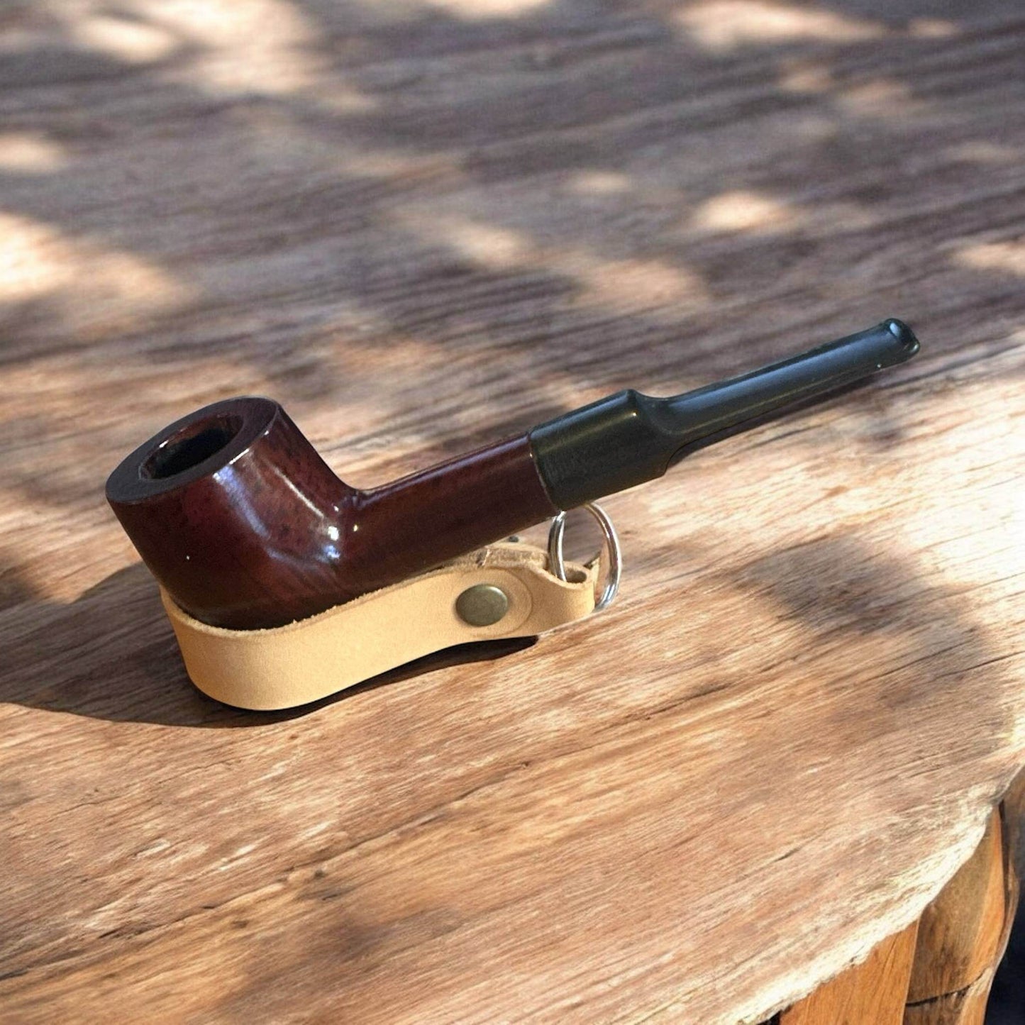 Billiard Träpipa – Walnut Brown/Red Polished | Tidlös stil och funktion - Pipe-Shop.se