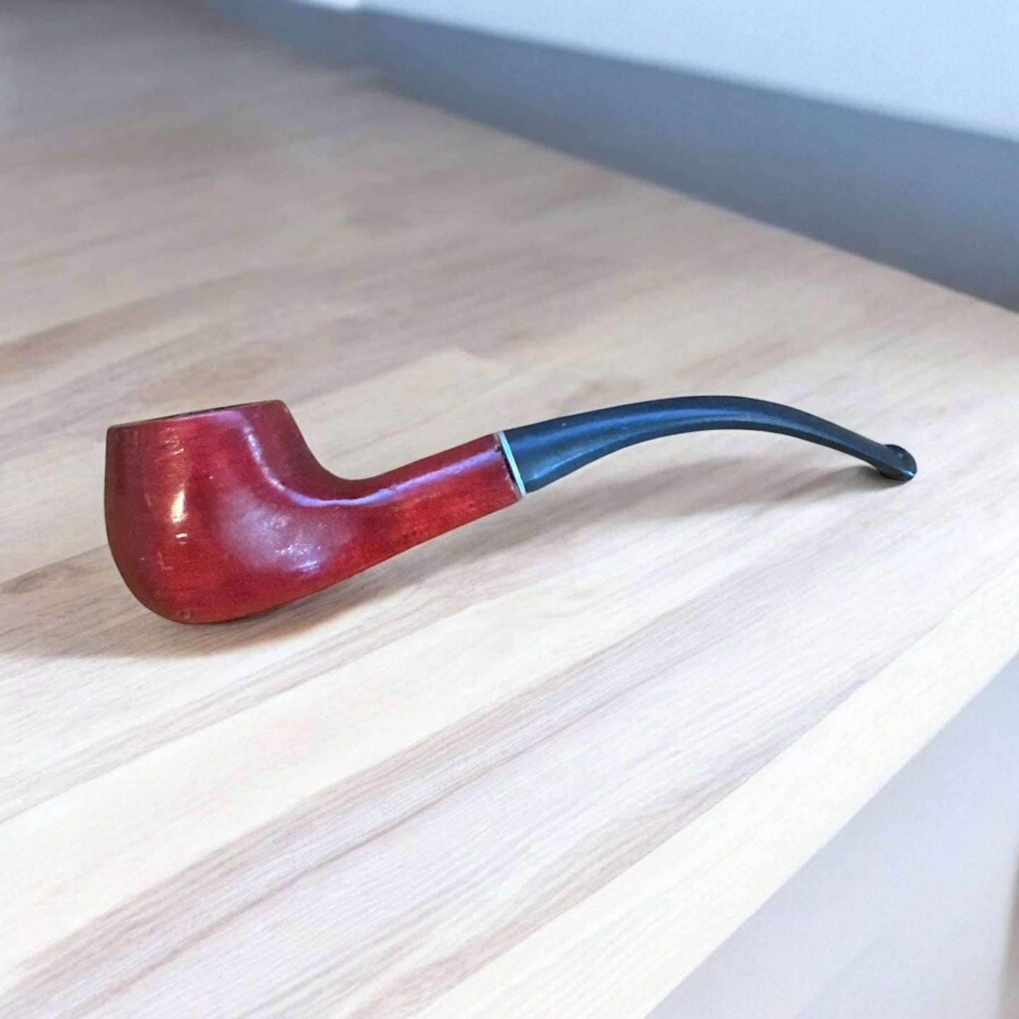 Billig Nybörjarpipa Golden Leaf – Rak & Kvartsböjd Modell - Pipe-Shop.se