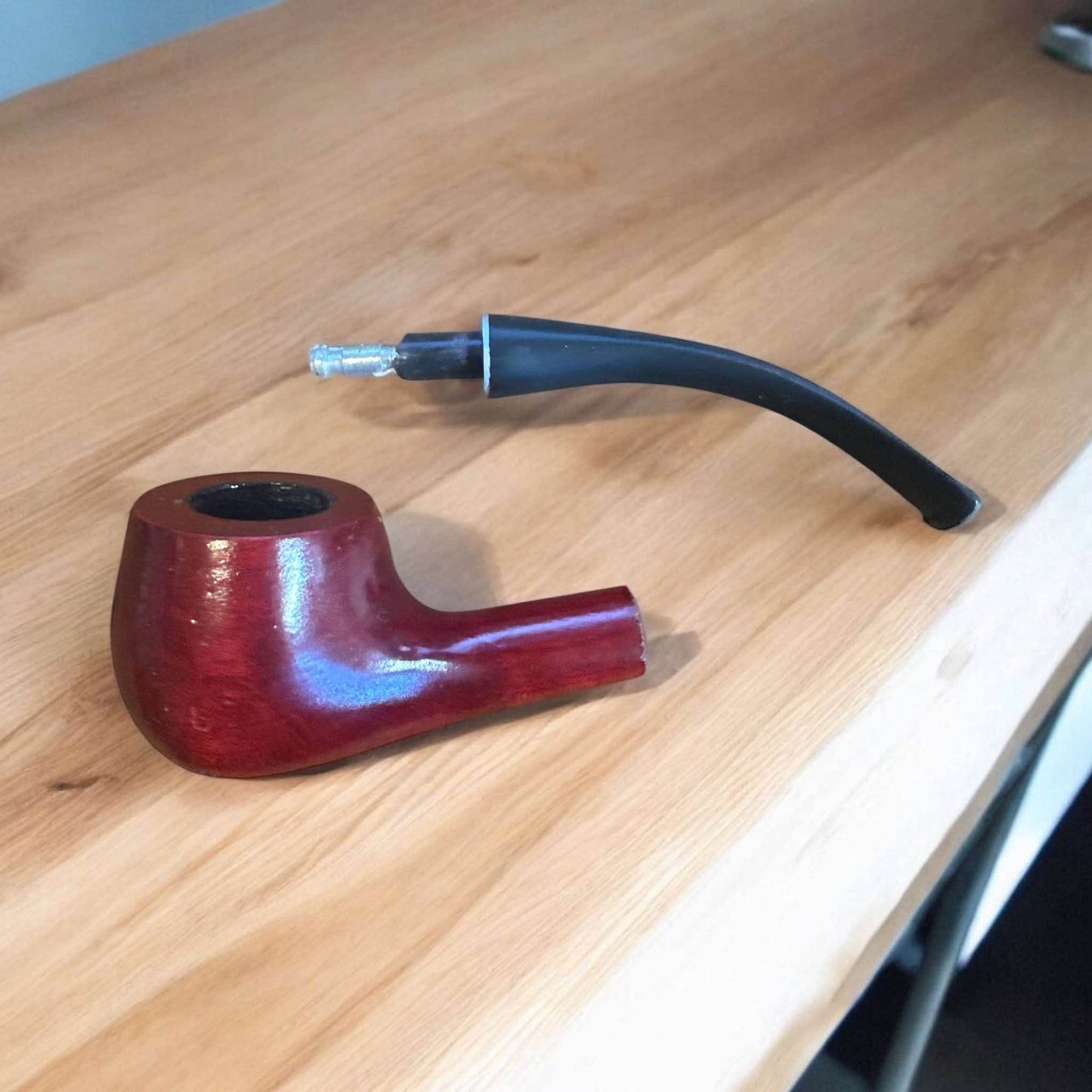 Billig Nybörjarpipa Golden Leaf – Rak & Kvartsböjd Modell - Pipe-Shop.se