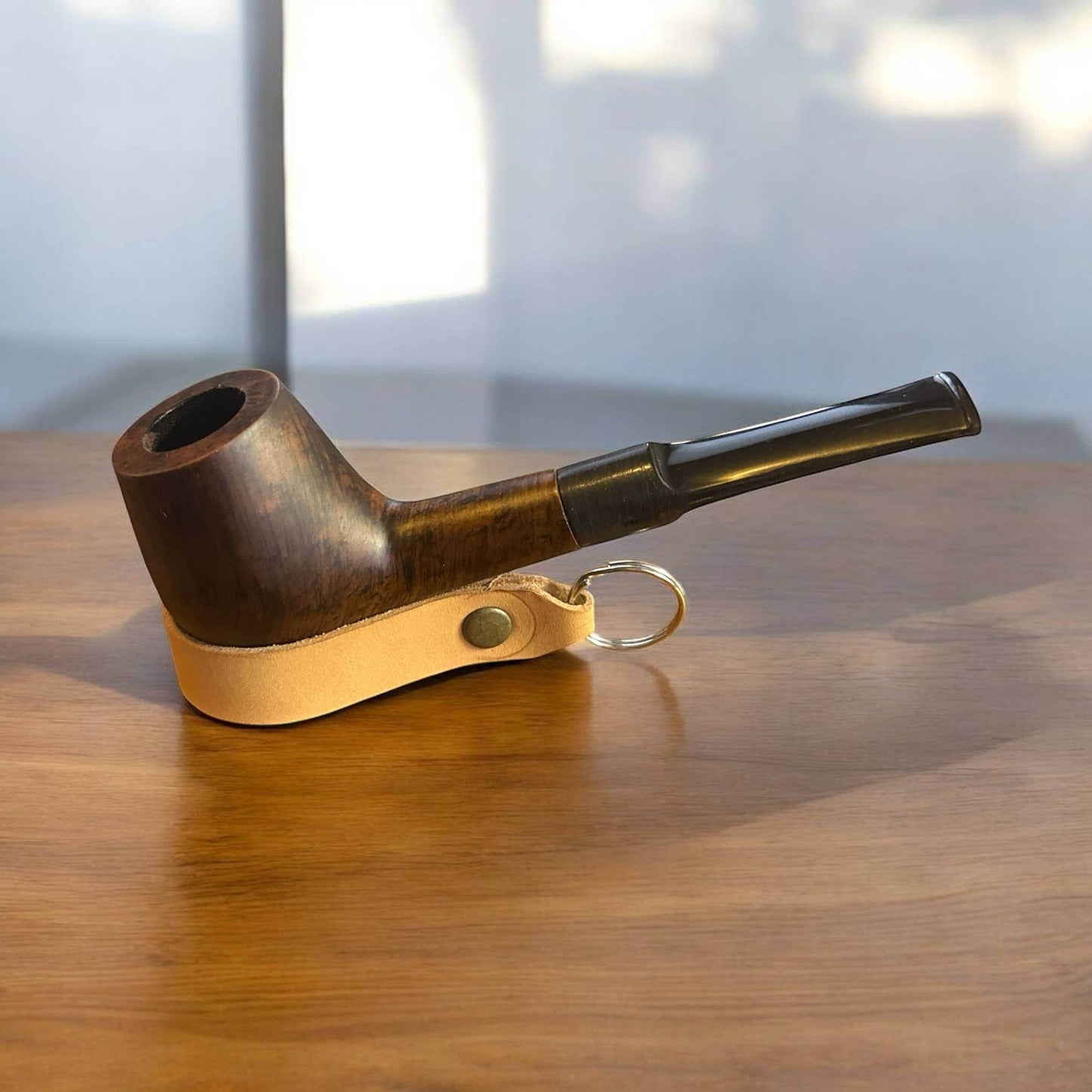 Brandy Träpipa – Walnut Brown Matte | Rak Tobakspipa i Klassisk Design - Pipe-Shop.se