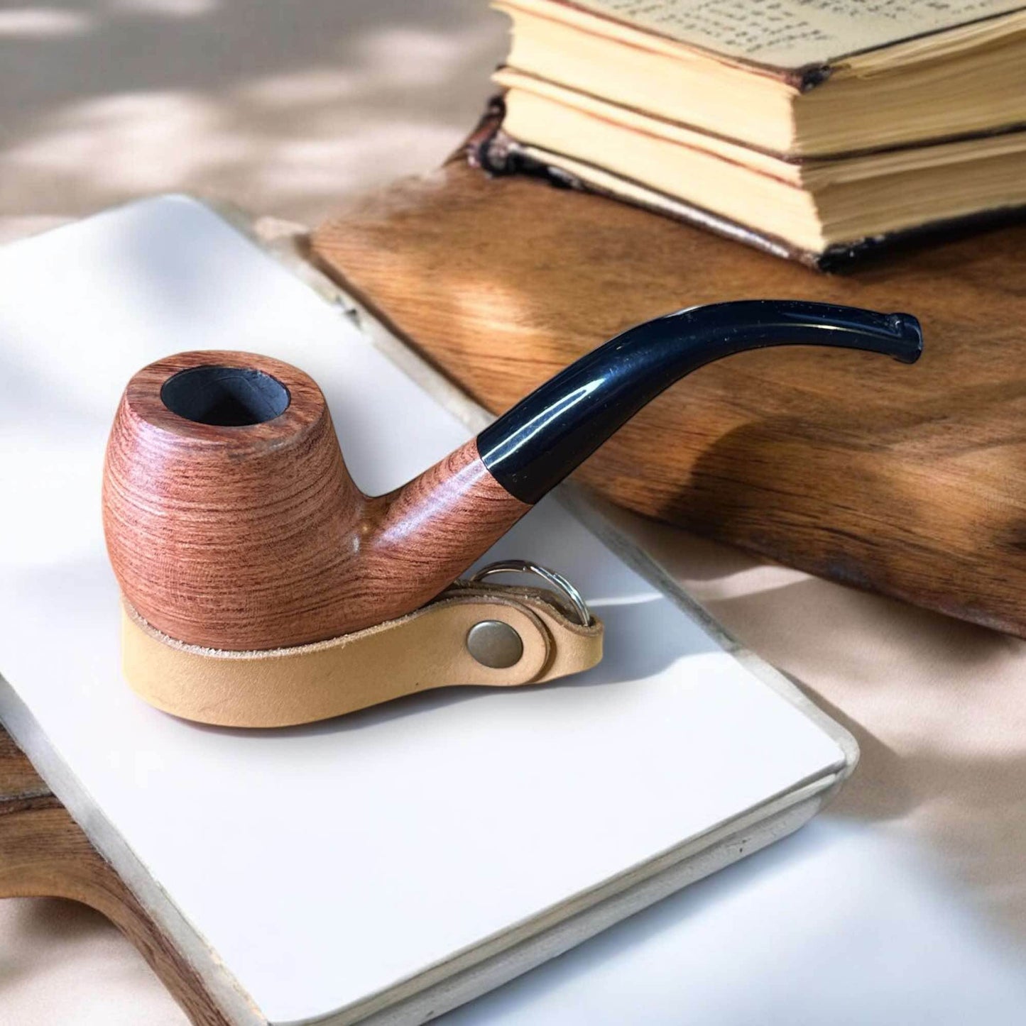 Churchwarden Rosewood Tobakspipa – 2-i-1 Design med Utbytbara Munstycken - Pipe-Shop.se