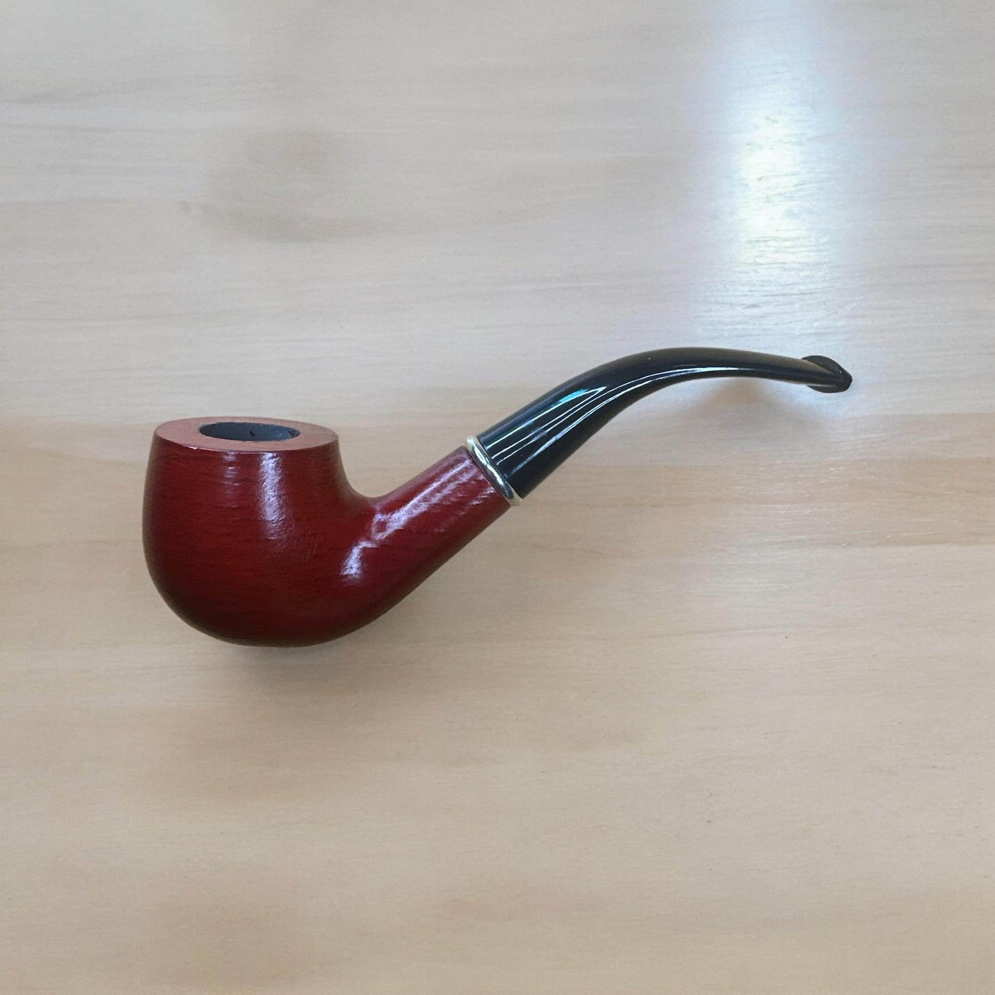 Handgjord Nybörjarpipa i Ebenholts med Kylpinne – Perfekt Start för Din Pipresa - Pipe-Shop.se