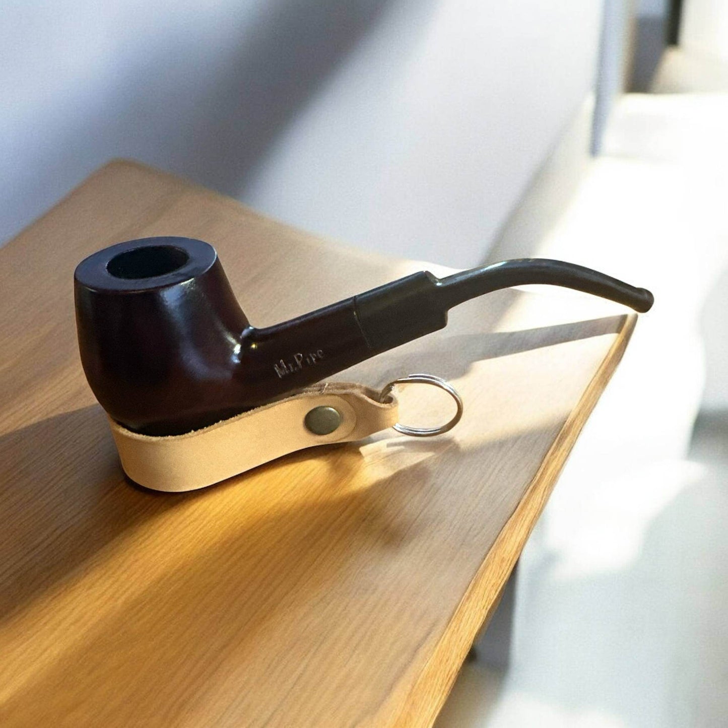 Komplett Nybörjarset med Böjd Träpipa – Inkl. Pipställ, Piptändare & Tillbehör - Pipe-Shop.se