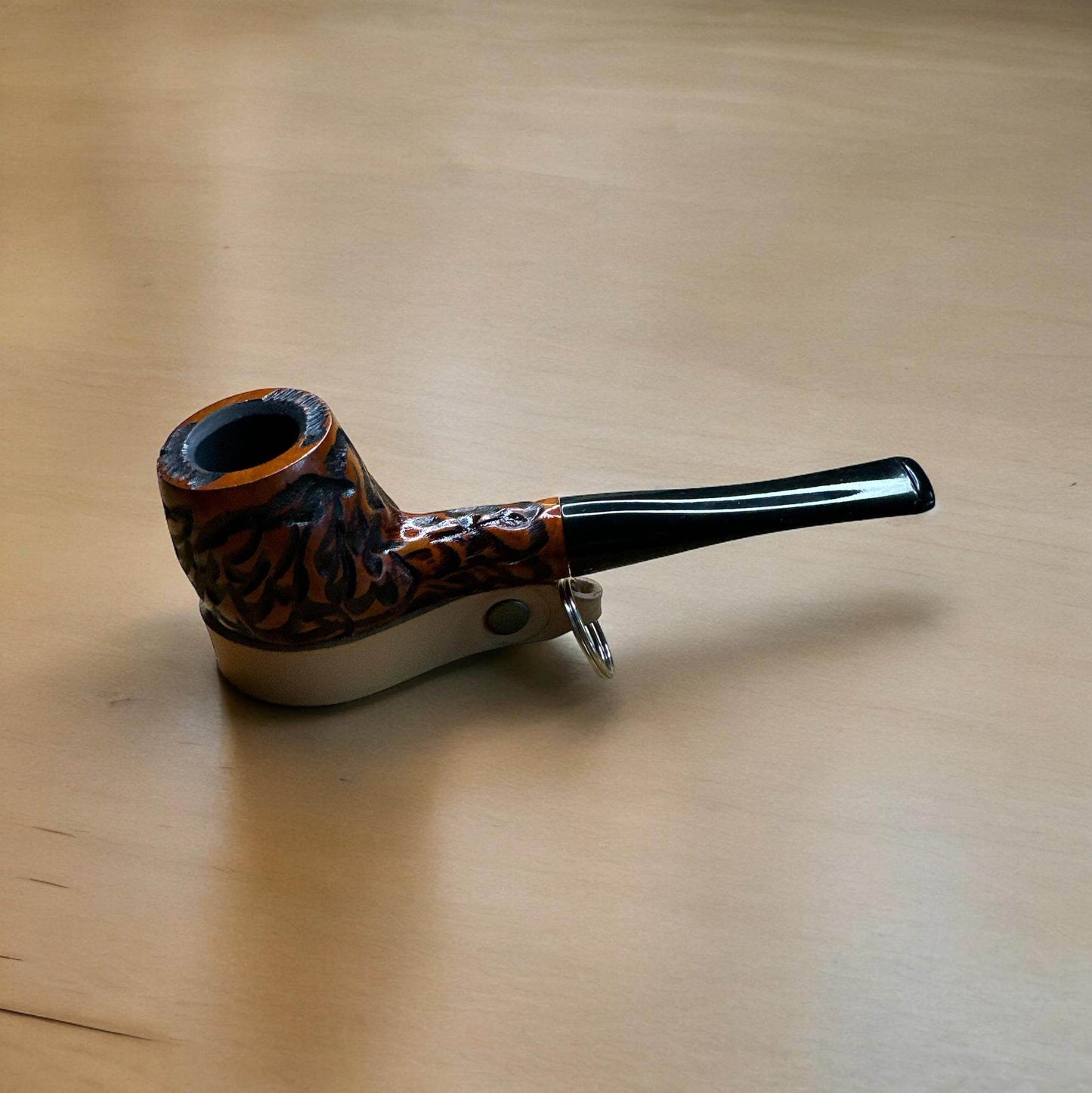 Lorenzo Spitfire Sport Rusticated Diamond Shank Briar Pipa – Elegant och Robust Design för Enastående Piprökning - Pipe-Shop.se