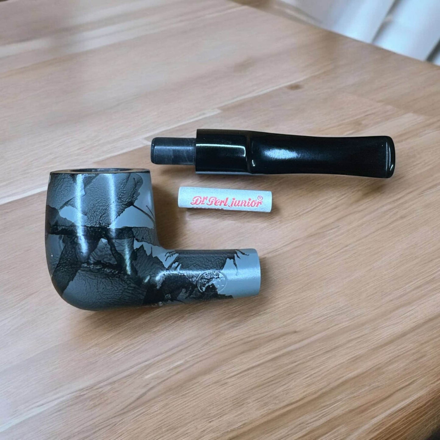 MOSS Grey 6164 – Rak 9 mm Filterpipa i Pearwood - Pipe-Shop.se
