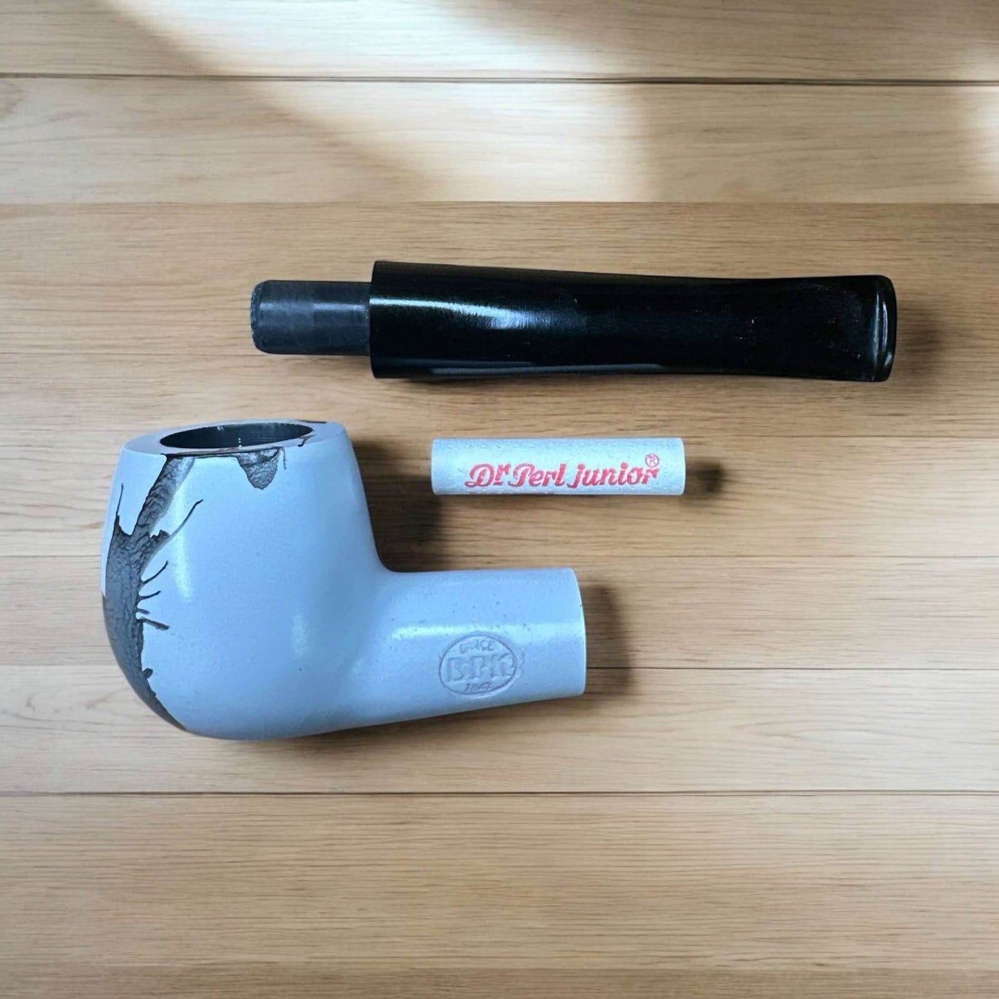 MOSS White 6237 – Rak 9 mm Filterpipa i Behandlad Pearwood - Pipe-Shop.se