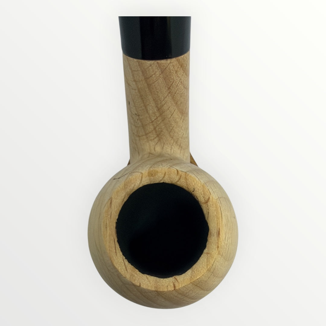 Pipa Naturell – Obehandlad Träpipa i Modell Bent Apple (138mm)