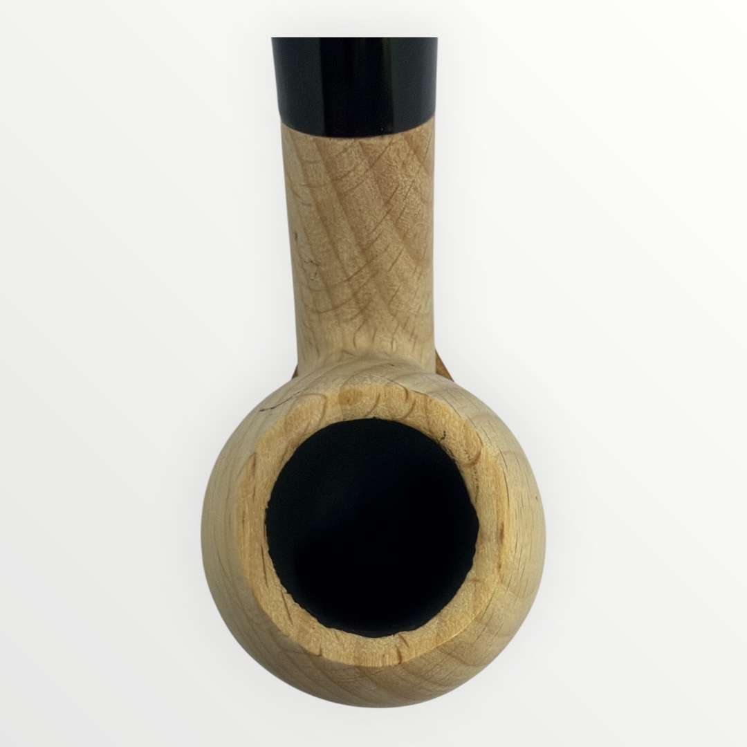 Pipa Naturell – Obehandlad Träpipa i Modell Bent Apple (138mm)