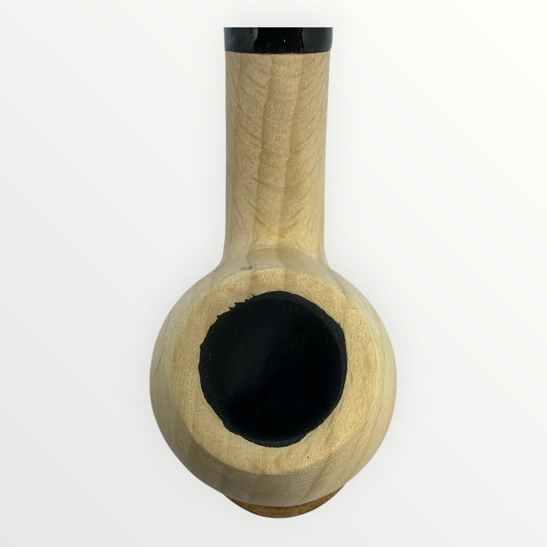 Pipa Naturell – Obehandlad Träpipa i Modell Bent Brandy (137mm)