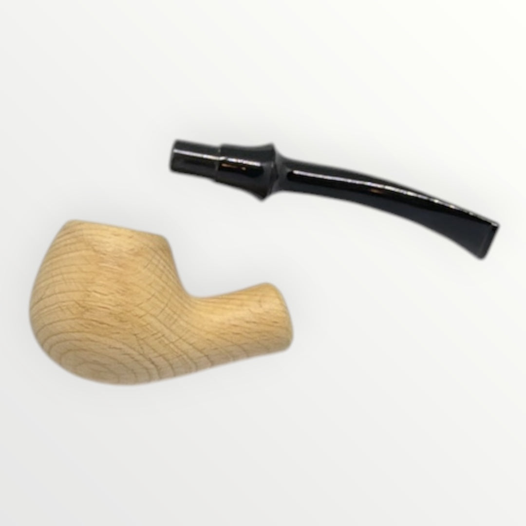 Pipa Naturell – Obehandlad Träpipa i Modell Bent Prince / Albert (152mm)