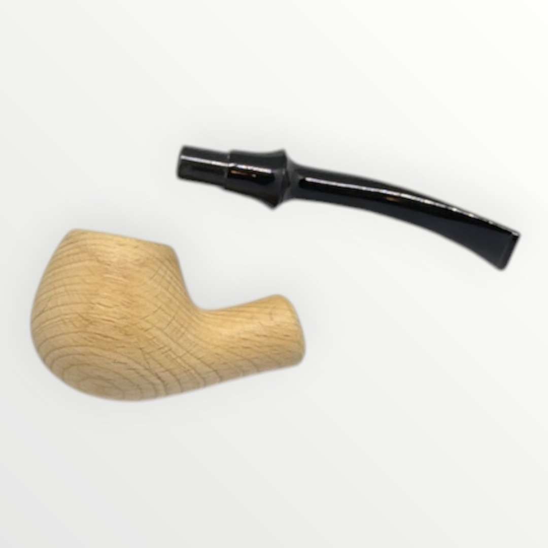Pipa Naturell – Obehandlad Träpipa i Modell Bent Prince (152mm)