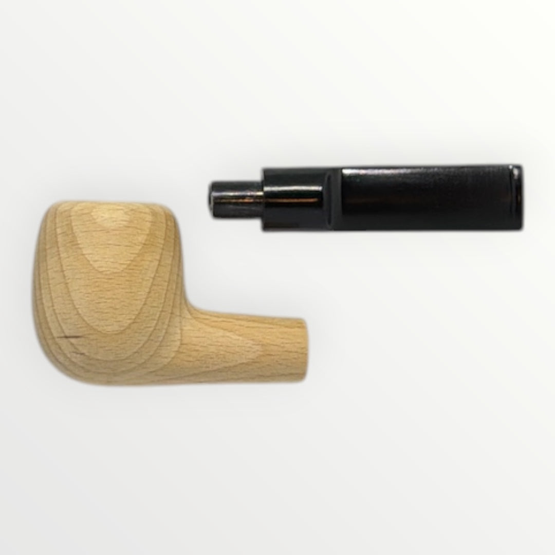 Pipa Naturell – Obehandlad Träpipa i Klassisk Dublin-modell (140mm)