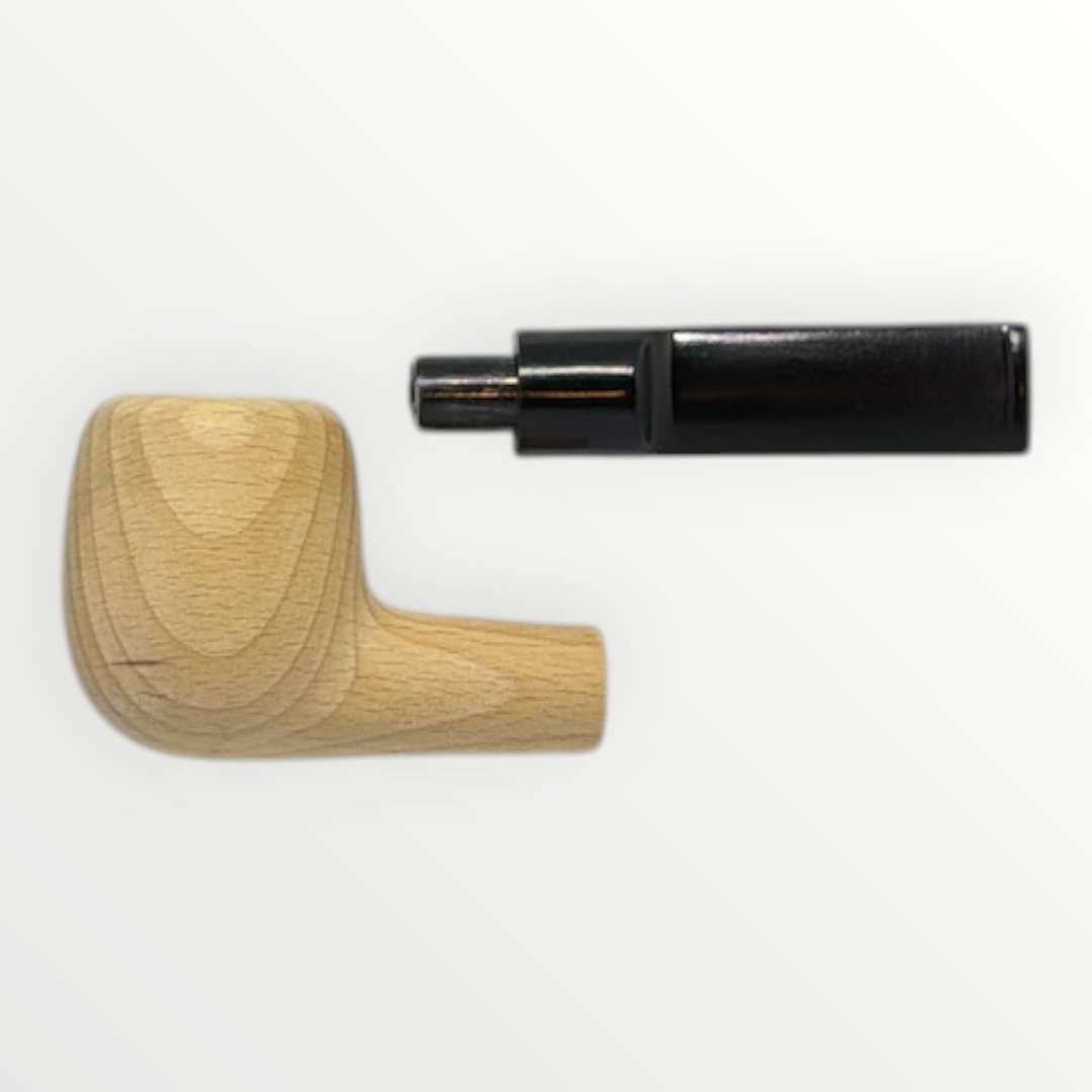 Pipa Naturell – Obehandlad Träpipa i Klassisk Dublin-modell (140mm)