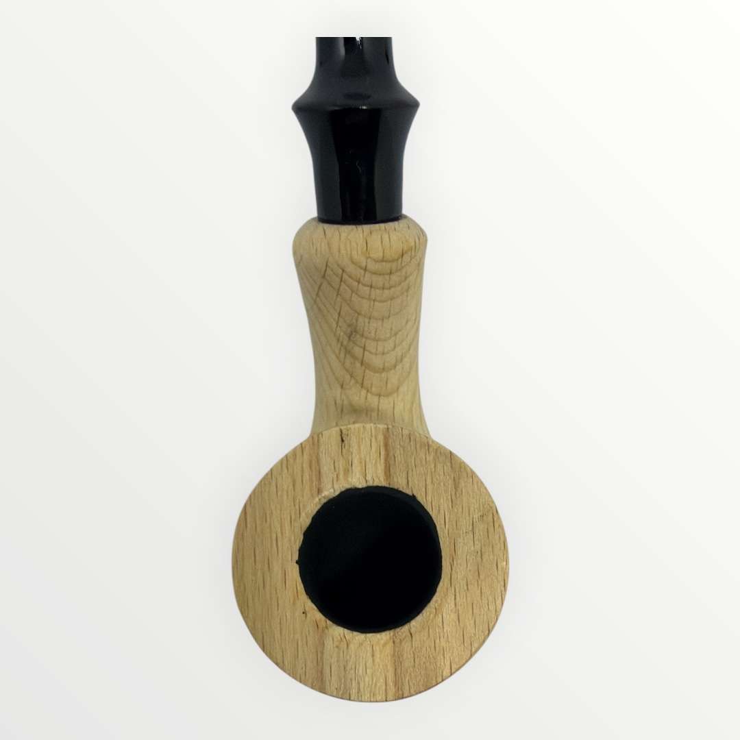 Pipa Naturell – Obehandlad Självstående Pipa i Modell Bent Poker / Cherrywood (145mm)