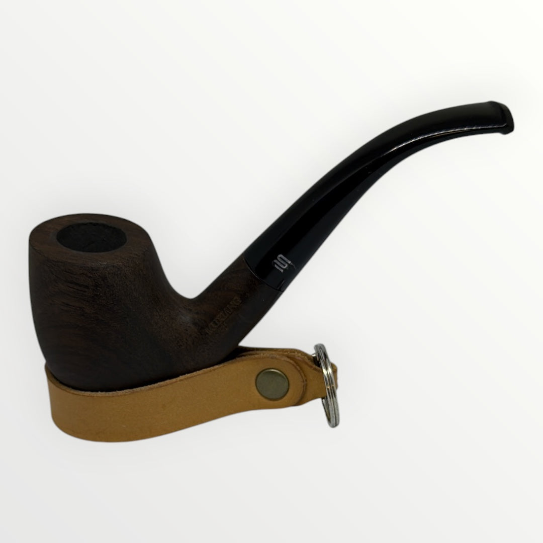 2 in 1   kevazingo wood  Tobacco churchwarden Pipe High  Quality Reading Smoking Pipe One Pipe Bowl with Two Bent Acrylic Mouthpieces