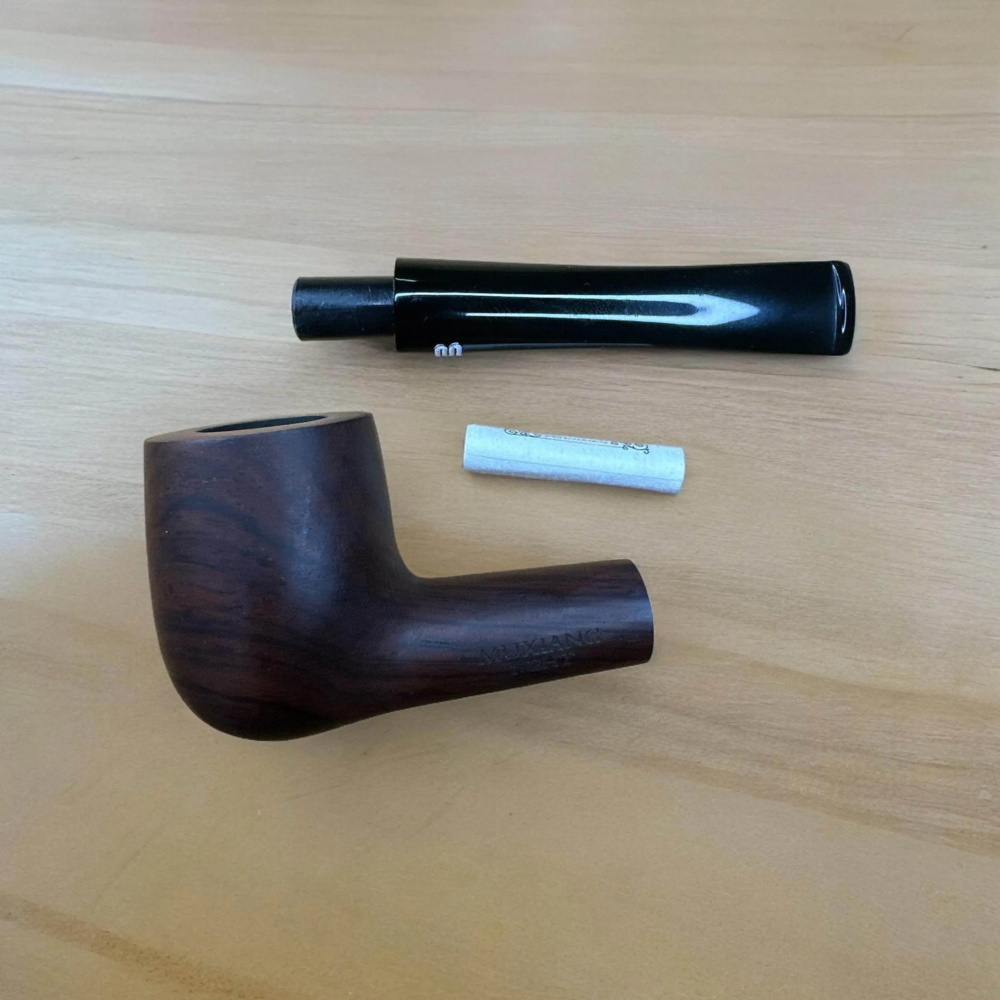 Billiard Ebenholts Tobakspipa – Handgjord Elegans till Ett Prisvärt Pris