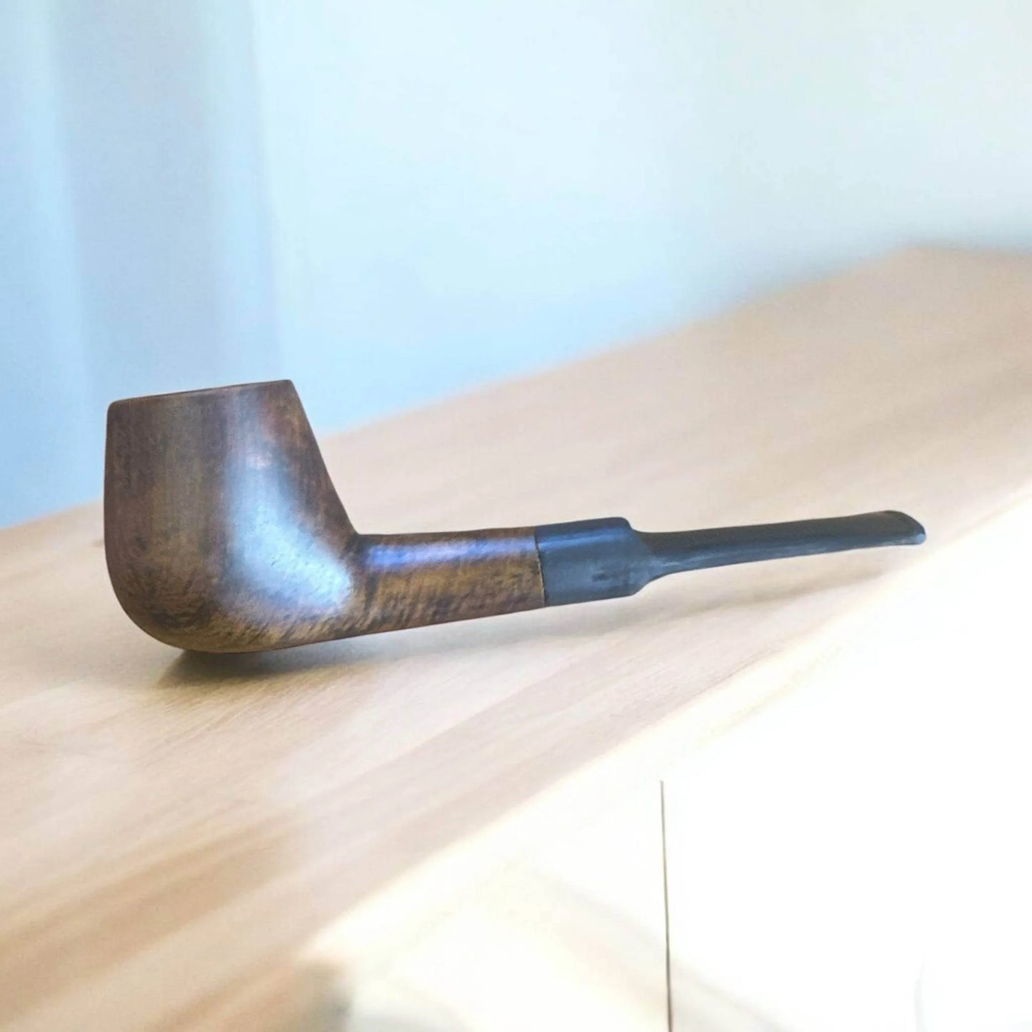 Brandy Träpipa – Walnut Brown Matte | Rak Tobakspipa i Klassisk Design
