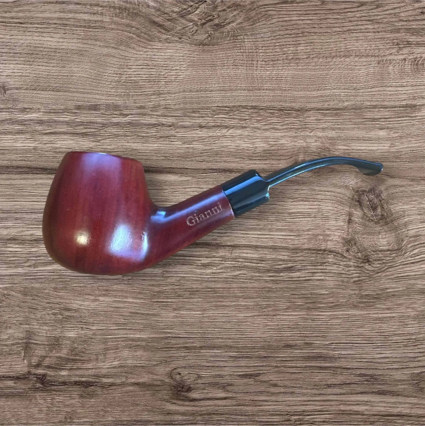 Gianni Billiard Bent Apple Tobakspipa – Italienskt Hantverk i Perfekt Balans