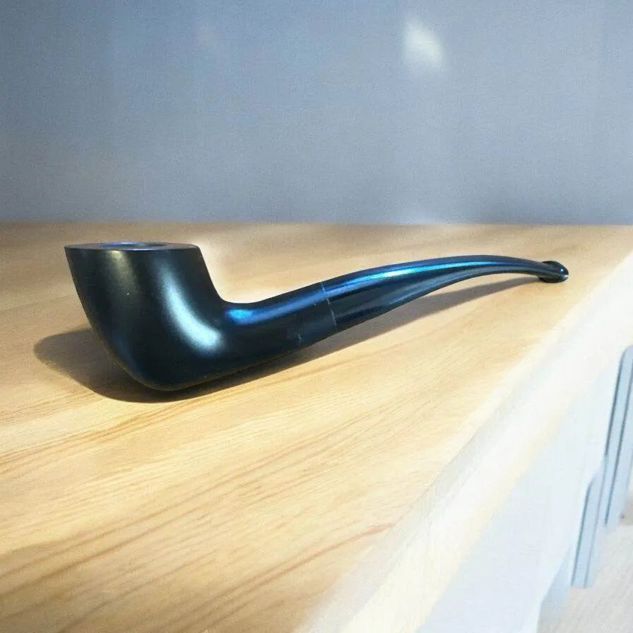 Pearwood 9mm 6558 Böjd Tobakspipa – Elegant Blackbrown