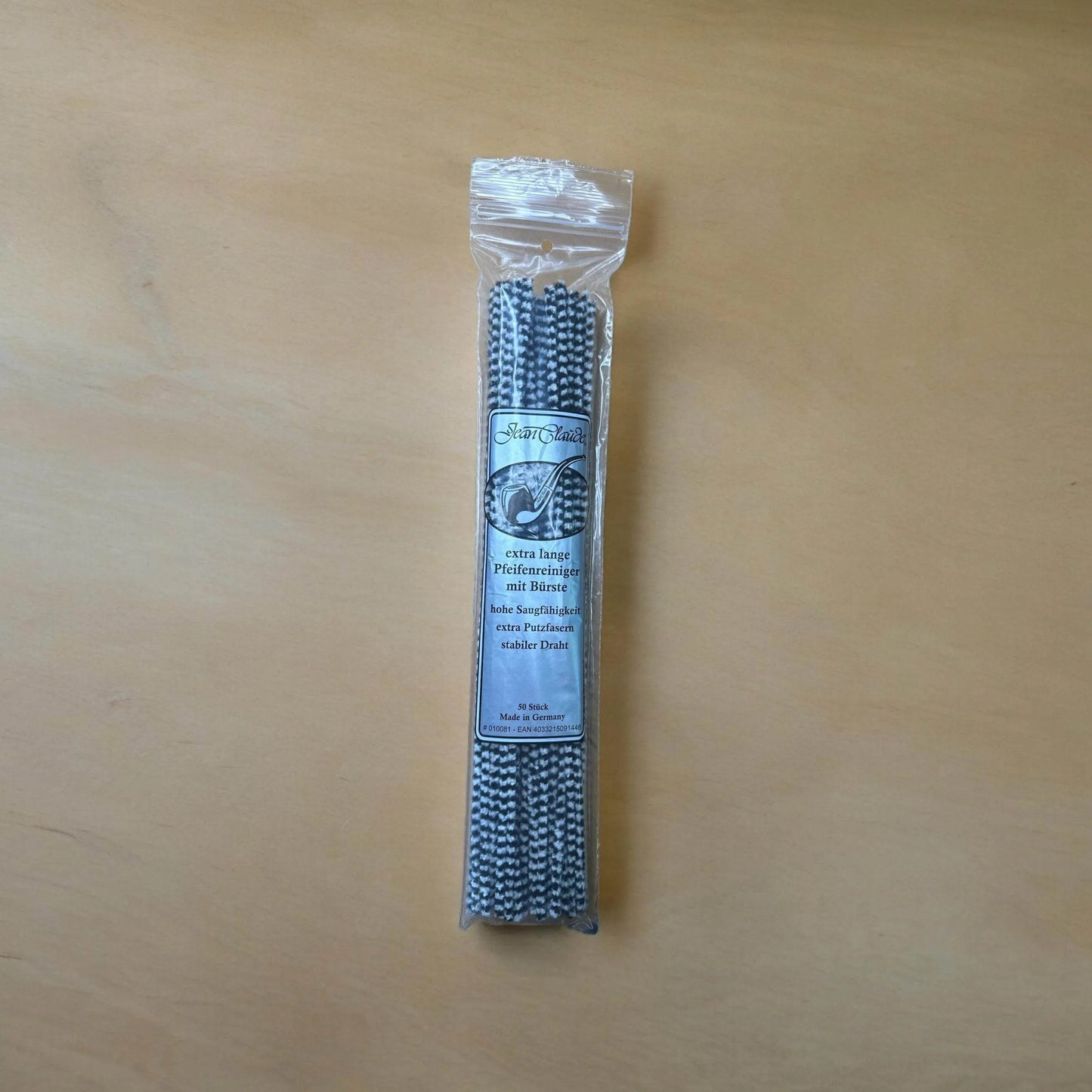 Piprensare JeanClaude med Borst, 30 cm lång, 50-pack – För Skonsam och Effektiv Piprensning
