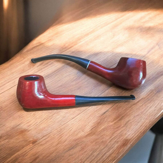 Billig Nybörjarpipa Golden Leaf – Rak & Kvartsböjd Modell - Pipe-Shop.se