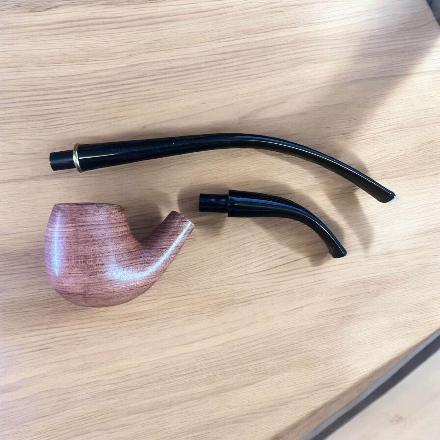 Churchwarden Rosewood Tobakspipa – 2-i-1 Design med Utbytbara Munstycken - Pipe-Shop.se