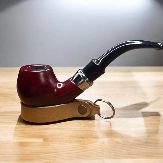 Ebenholts Träpipa med Kylpinne – 15 cm Lång, 17 mm Koppstorlek - Pipe-Shop.se