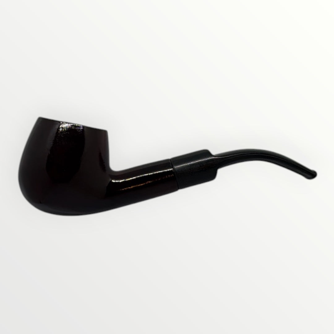 Pipa Betsad – Klassisk Träpipa i Mörkrödbrun Bent Billiard (141mm)