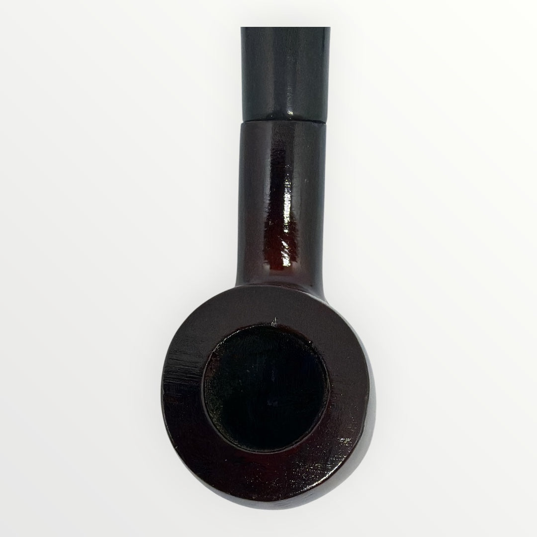Pipa Betsad – Klassisk Träpipa i Mörkrödbrun Bent Billiard (141mm)