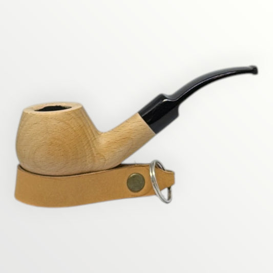 Pipa Naturell – Obehandlad Träpipa i Modell Bent Apple (136mm)
