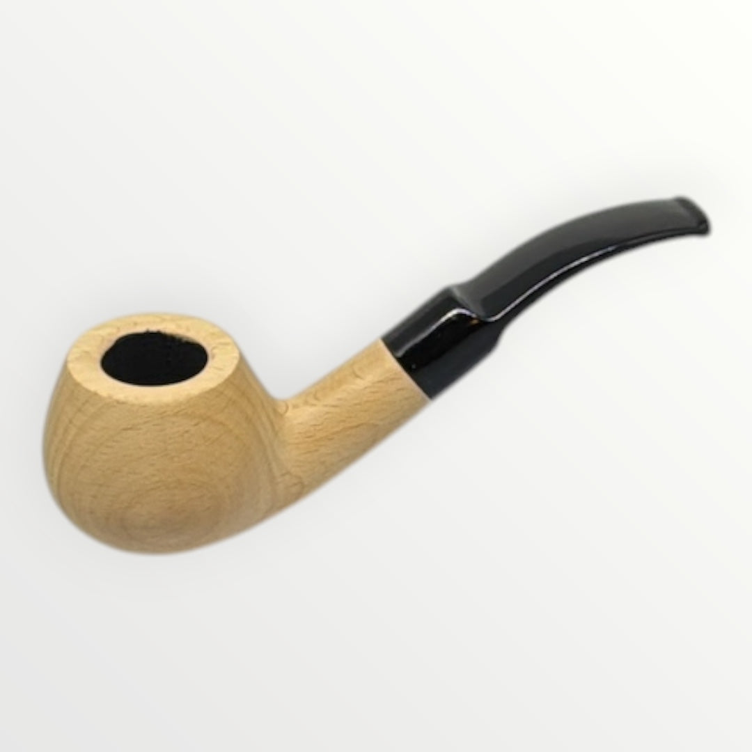 Pipa Naturell – Obehandlad Träpipa i Modell Bent Apple (136mm)