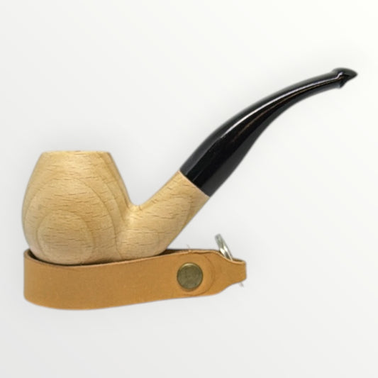 Pipa Naturell – Obehandlad Träpipa i Modell Bent Apple (138mm)