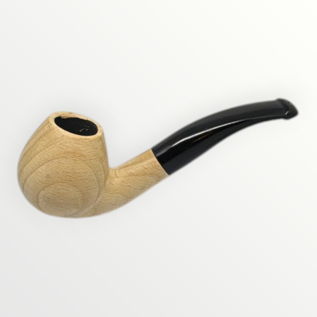 Pipa Naturell – Obehandlad Träpipa i Modell Bent Apple (138mm)