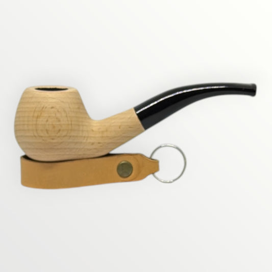 Pipa Naturell – Obehandlad Träpipa i Modell Bent Apple (150mm)