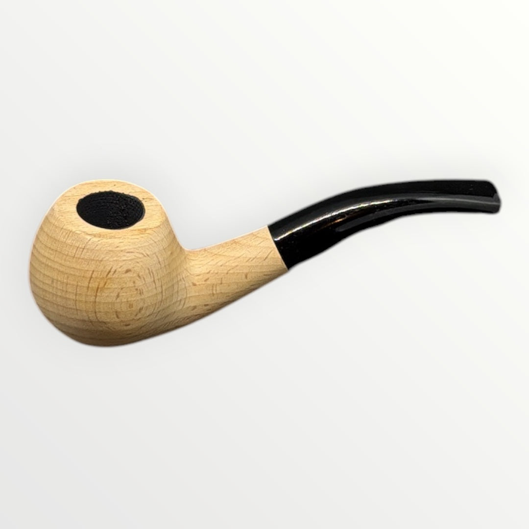 Pipa Naturell – Obehandlad Träpipa i Modell Bent Apple (150mm)