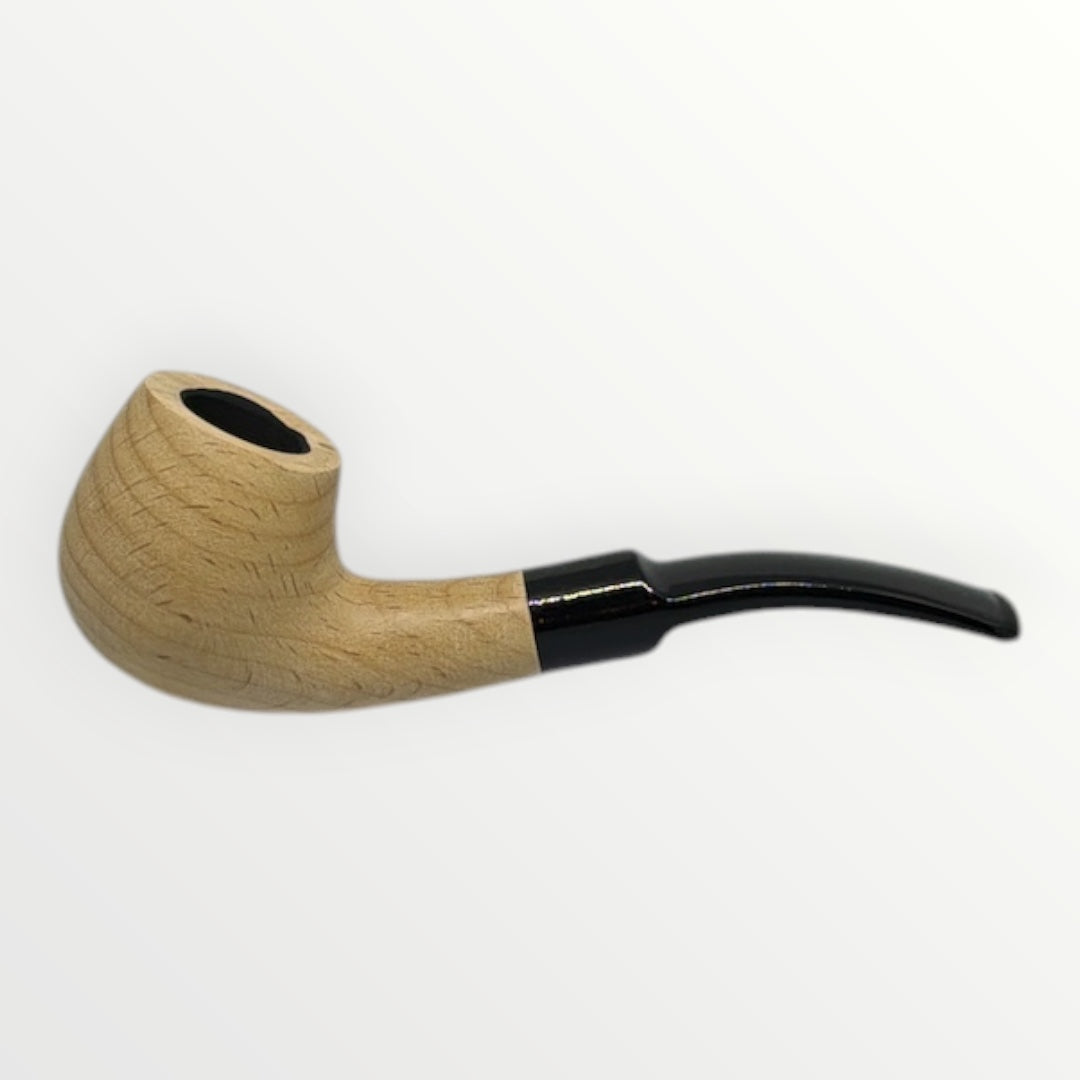 Pipa Naturell – Obehandlad Träpipa i Modell Bent Brandy (137mm)