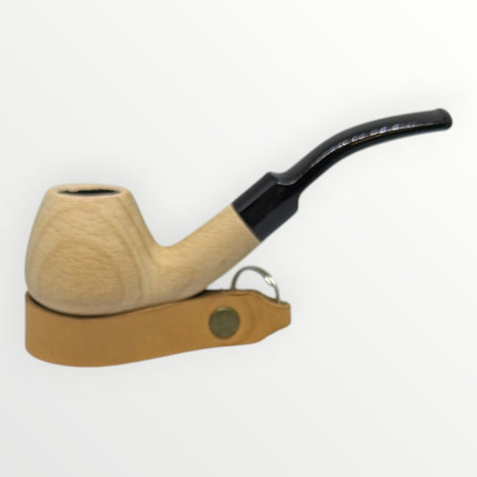 Pipa Naturell – Obehandlad Träpipa i Modell Bent Brandy (137mm)