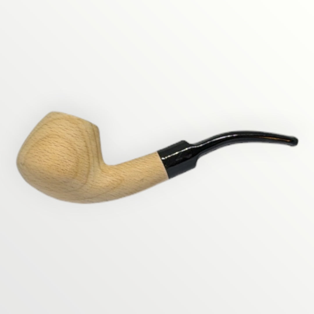 Pipa Naturell – Obehandlad Träpipa i Modell Bent Brandy (137mm)
