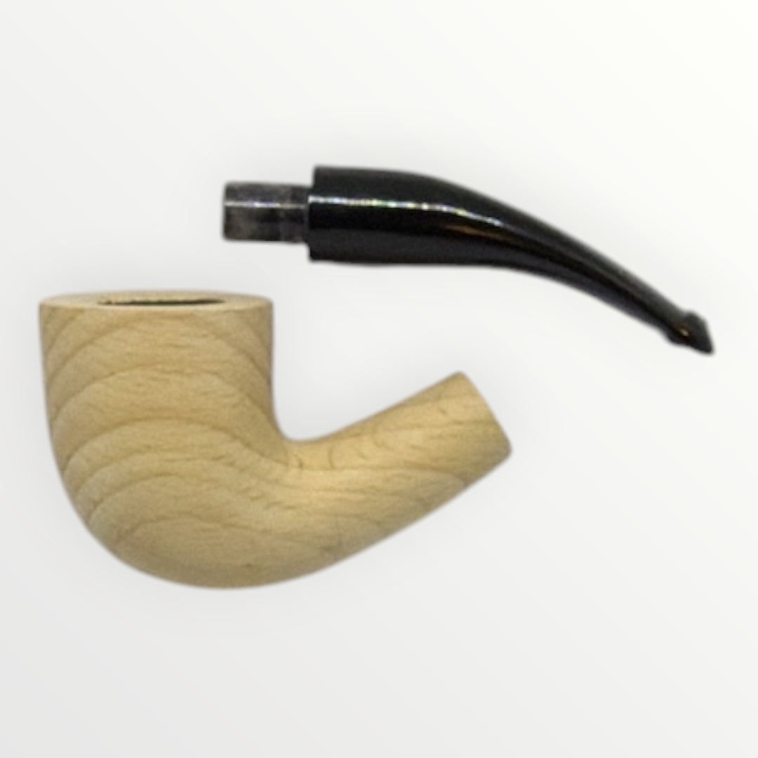 Pipa Naturell – Obehandlad Träpipa i Modell Bent Dublin (140mm)