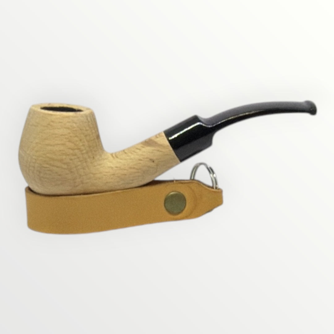 Pipa Naturell – Obehandlad Träpipa i Modell Bent Pot (132mm)
