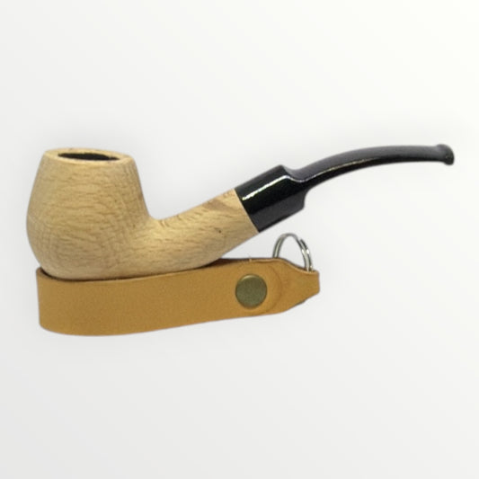 Pipa Naturell – Obehandlad Träpipa i Modell Bent Pot (132mm)