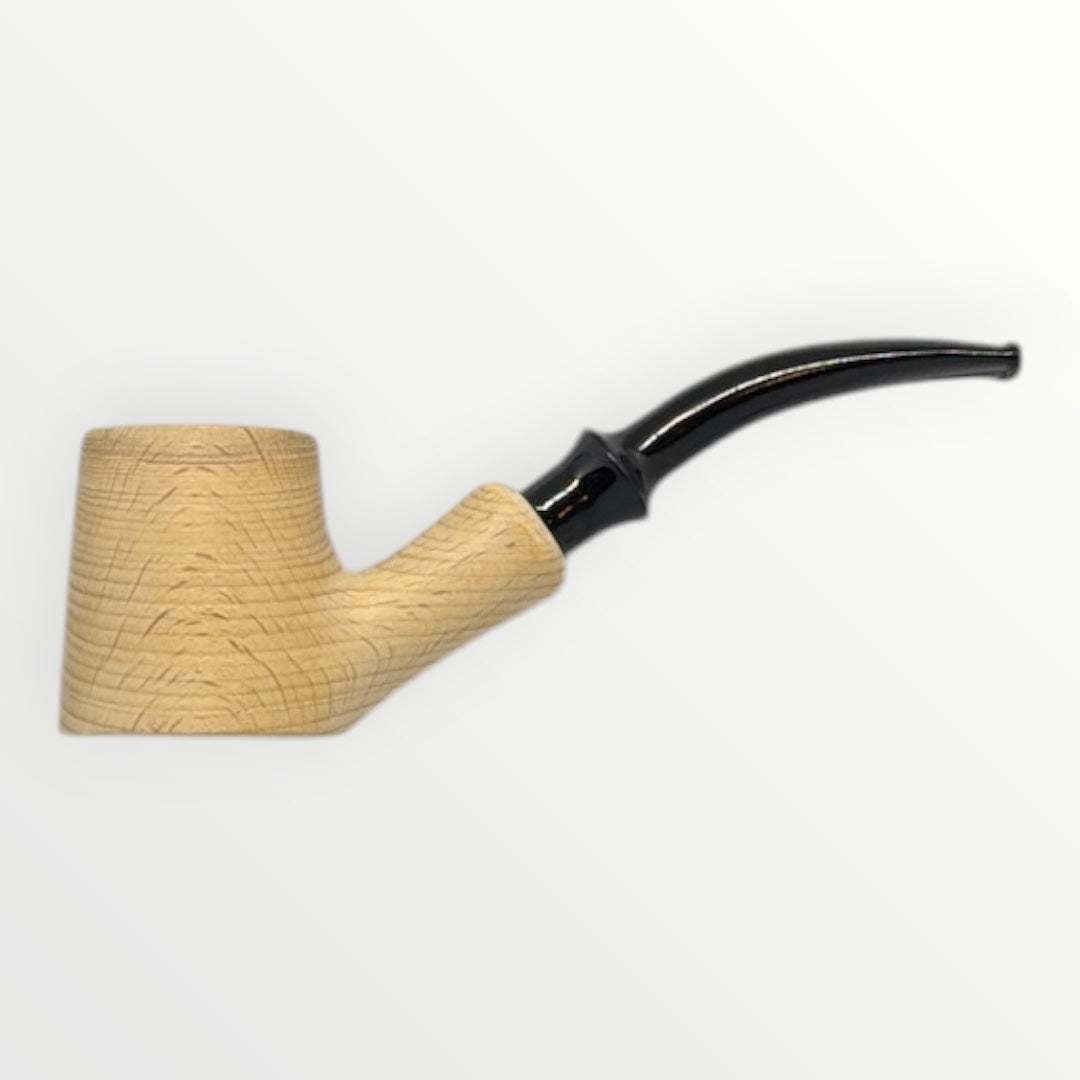 Pipa Naturell – Obehandlad Självstående Pipa i Modell Bent Poker / Cherrywood (145mm)