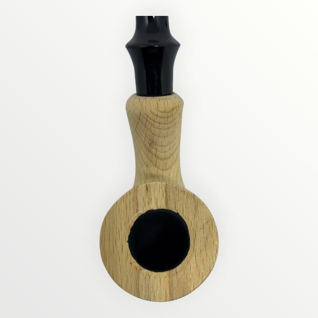 Pipa Naturell – Obehandlad Självstående Pipa i Modell Bent Poker / Cherrywood (145mm)