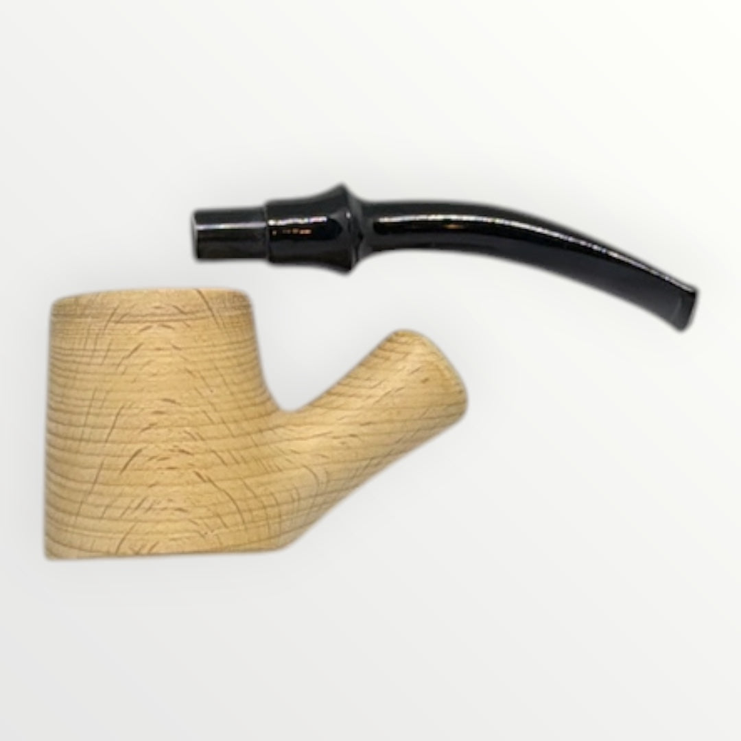 Pipa Naturell – Obehandlad Självstående Pipa i Modell Bent Poker / Cherrywood (145mm)