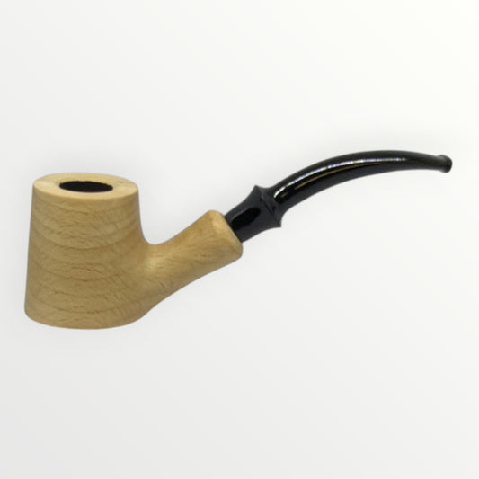 Pipa Naturell – Obehandlad Självstående Pipa i Modell Bent Poker / Cherrywood (145mm)